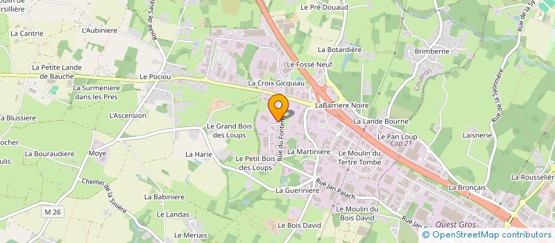 localisation de l'entreprise LA FRATERNE à COUERON