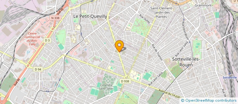 localisation de l'entreprise LA FRATERNELLE à LE PETIT-QUEVILLY