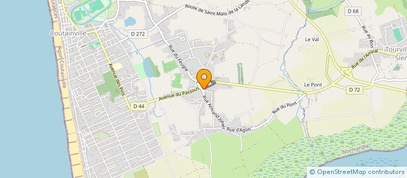 localisation de l'entreprise LA FRATERNELLE ASS  AGON-COUTAINVILLE