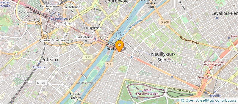 localisation de l'entreprise LA FRATERNELLE MUTUELLE INTERENTREPRISES à NEUILLY-SUR-SEINE