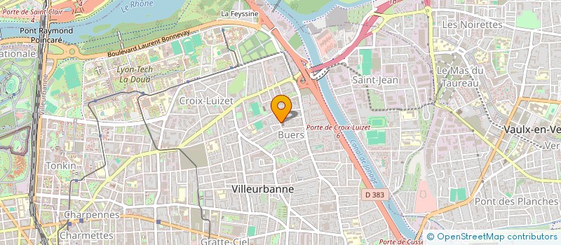 localisation de l'entreprise LA FRATERNITE  VILLEURBANNE