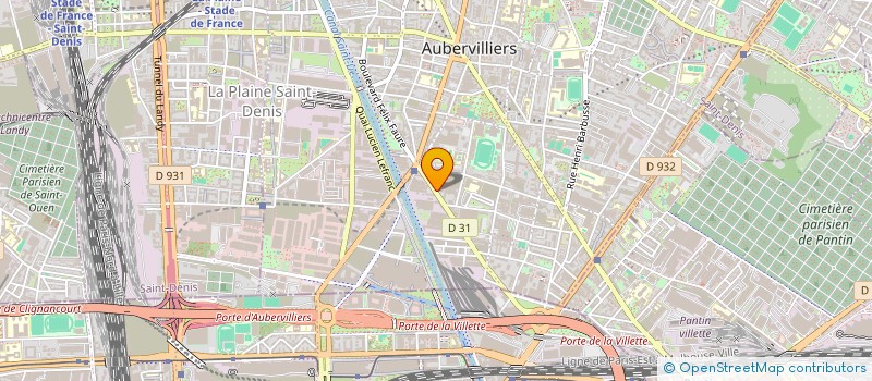 localisation de l'entreprise LA FRATERNITE  AUBERVILLIERS