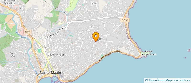 localisation de l'entreprise LA FRATERNITE à SAINTE MAXIME