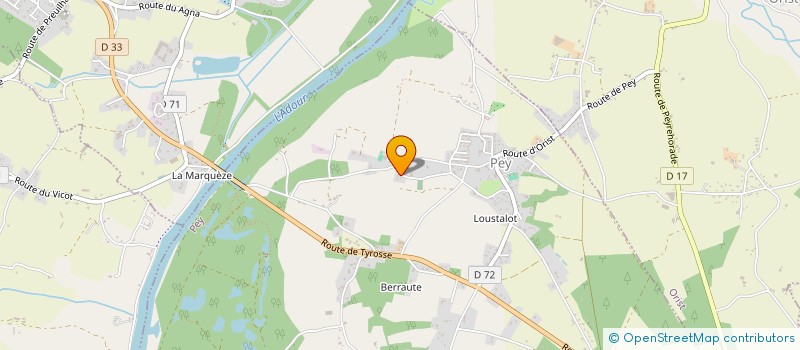 localisation de l'entreprise LA FRATRIE 40  PEY