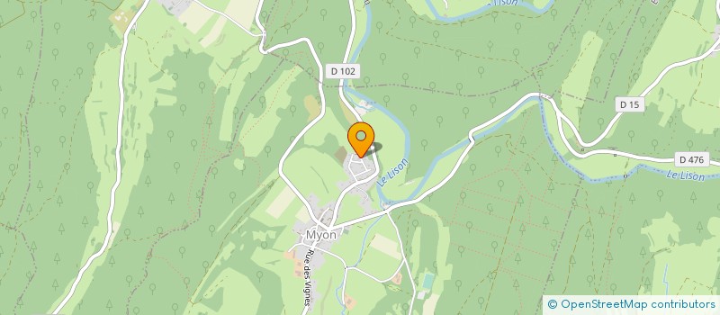 localisation de l'entreprise LA FRATRIE  MYON