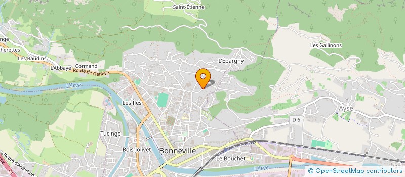 localisation de l'entreprise LA FRATRIE  BONNEVILLE