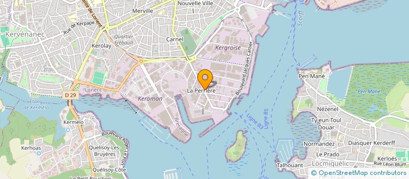localisation de l'entreprise LA FREGATE à LORIENT