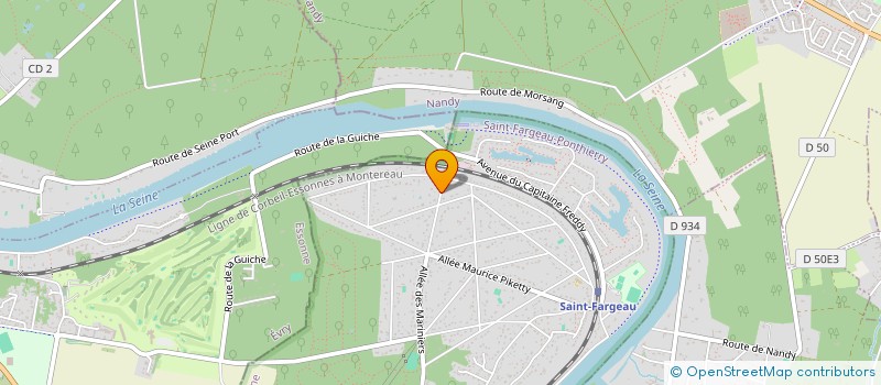 localisation de l'entreprise LA FREGATE  SAINT-FARGEAU-PONTHIERRY