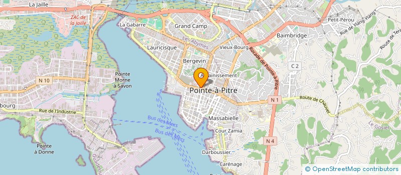 localisation de l'entreprise LA FREGATE ANTILLAISE à POINTE A PITRE