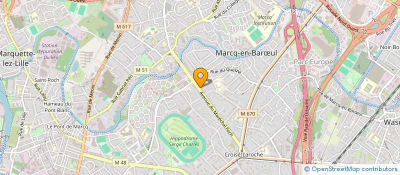 localisation de l'entreprise LA FREGATE MJ à MARCQ-EN-BARŒUL