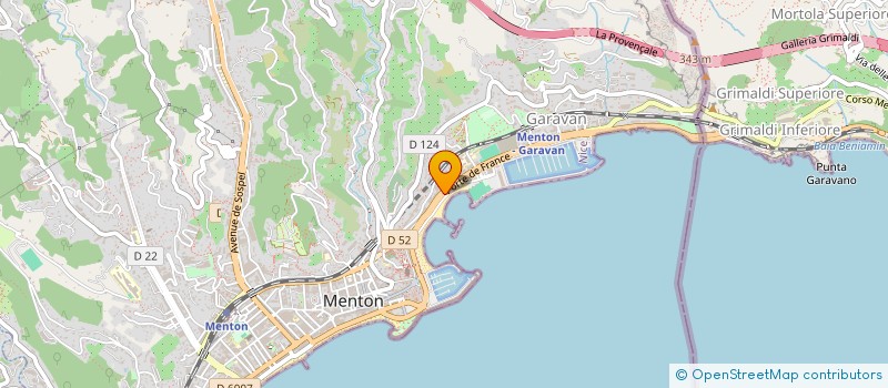 localisation de l'entreprise LA FRENCH PLAGE à MENTON