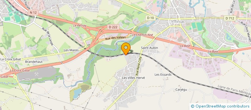 localisation de l'entreprise LA FRESNAIE  YFFINIAC