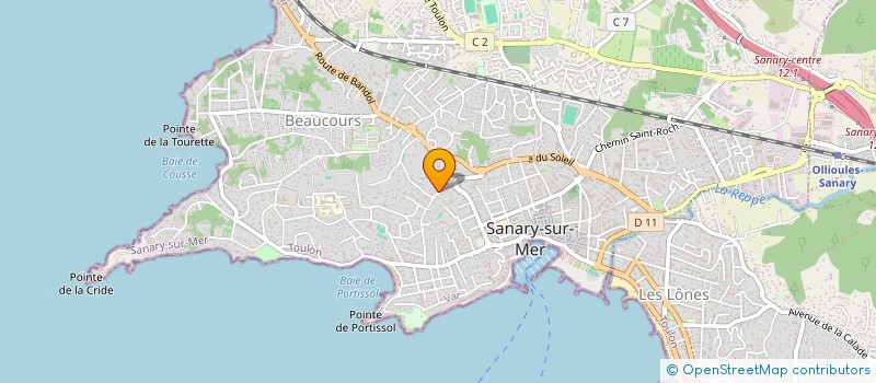 localisation de l'entreprise LA FRHATTRIE à SANARY-SUR-MER