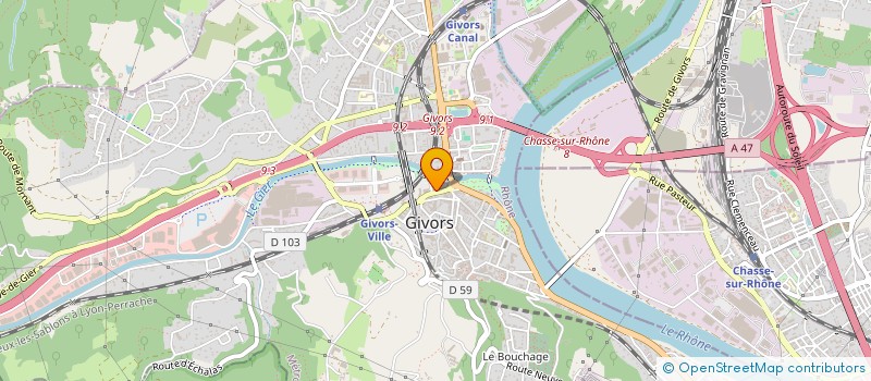 localisation de l'entreprise LA FRIANDINE à GIVORS