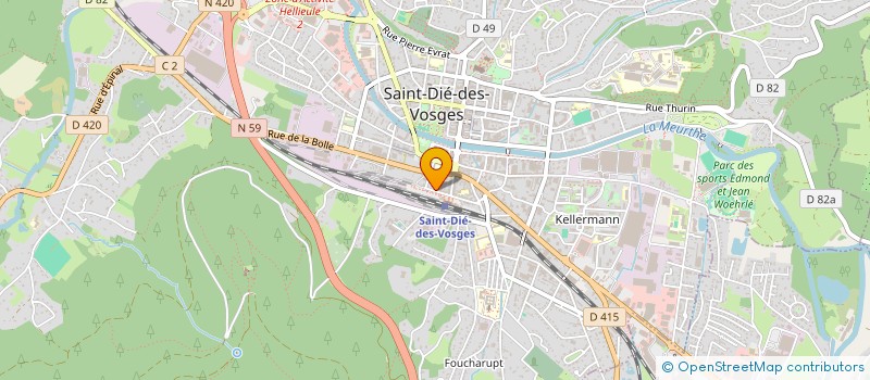 localisation de l'entreprise LA FRICHE ECOSYSTEME ARTISTIQUE  SAINT-DIE-DES-VOSGES