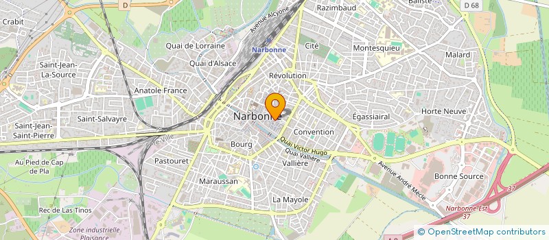 localisation de l'entreprise LA FRINGOLOGUE  NARBONNE