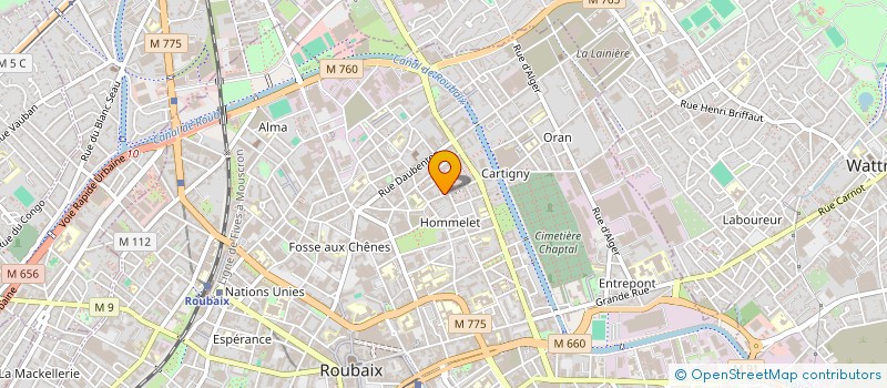 localisation de l'entreprise LA FRISANFAVE  ROUBAIX