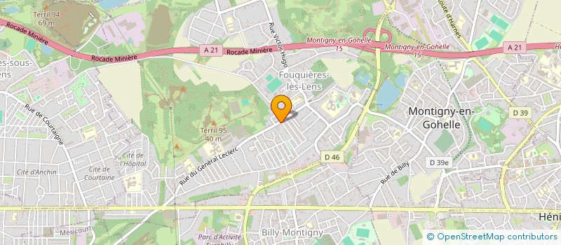 localisation de l'entreprise LA FRITE AMERICAINE  FOUQUIERES-LES-LENS