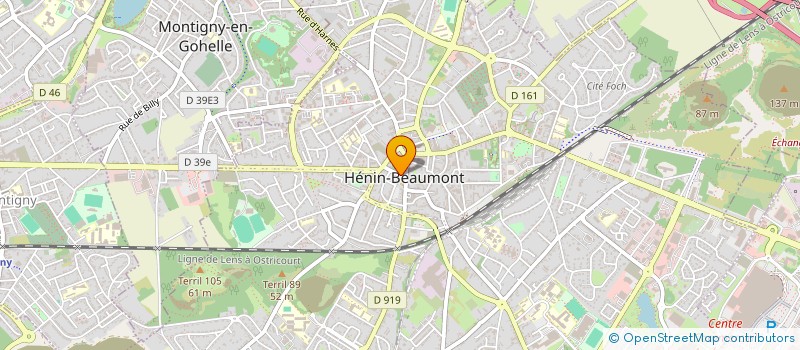 localisation de l'entreprise LA FRITE BELGE à HENIN-BEAUMONT