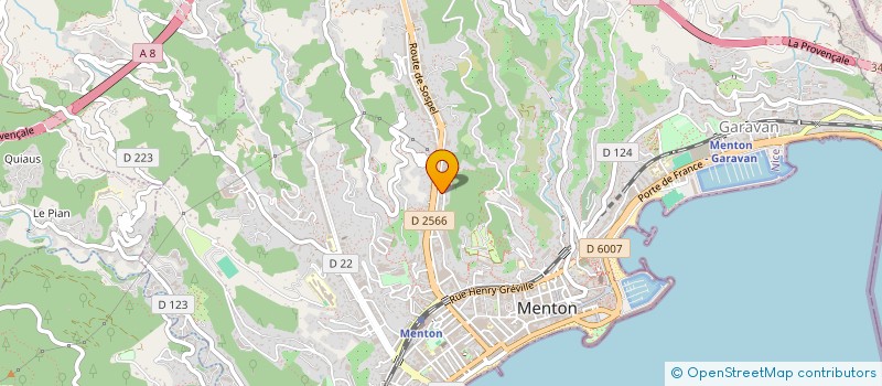 localisation de l'entreprise LA FRITE D'OR à MENTON