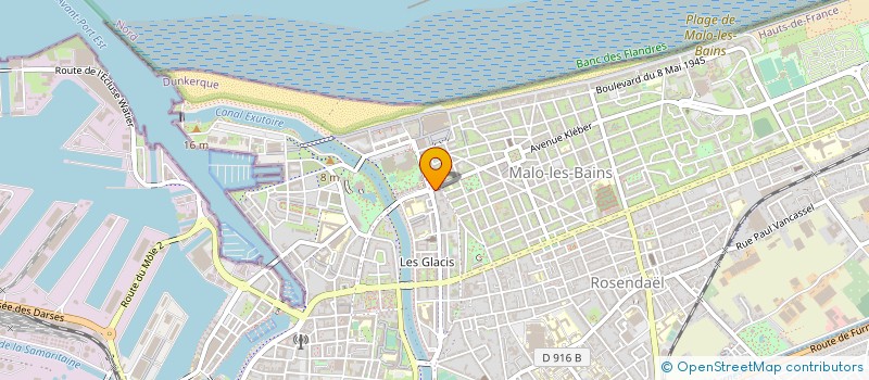 localisation de l'entreprise LA FRITE DES BAINS à DUNKERQUE