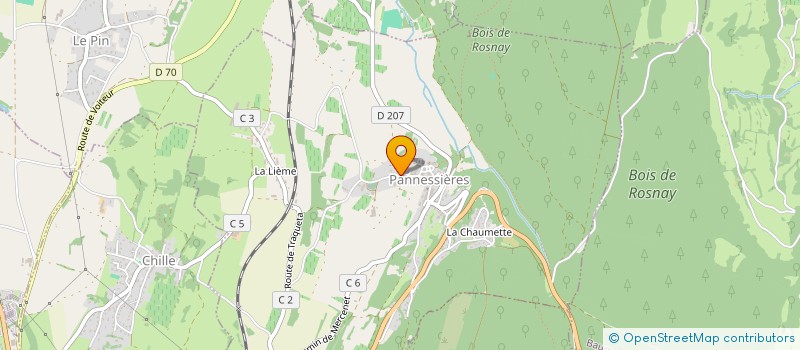 localisation de l'entreprise LA FRITERIE  PANNESSIERES