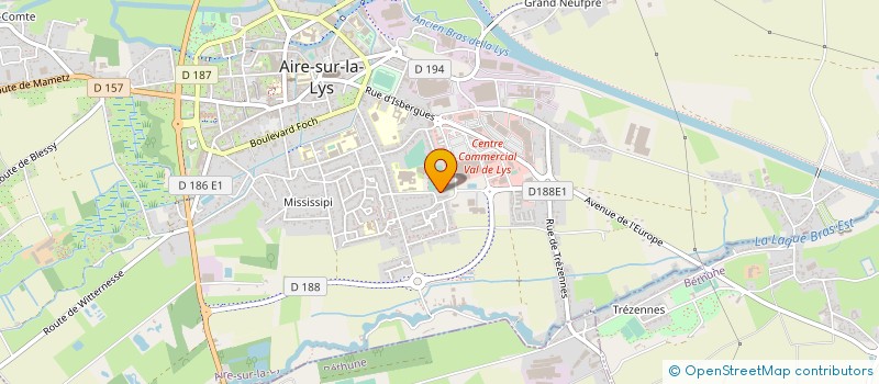 localisation de l'entreprise LA FRITERIE AIROISE à AIRE-SUR-LA-LYS