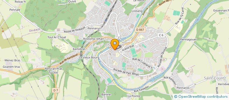 localisation de l'entreprise LA FRITERIE BREIZH à CHATEAULIN