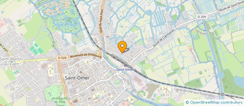 localisation de l'entreprise LA FRITERIE DU MARAIS  SAINT-OMER