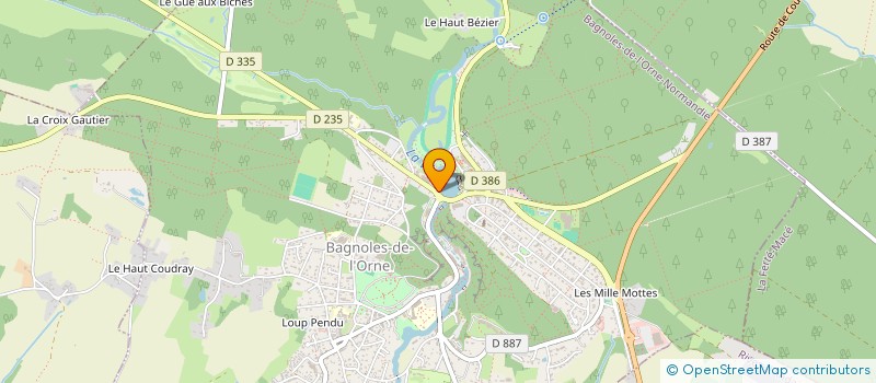 localisation de l'entreprise LA FROGERIE à BAGNOLES DE L'ORNE NORMANDIE