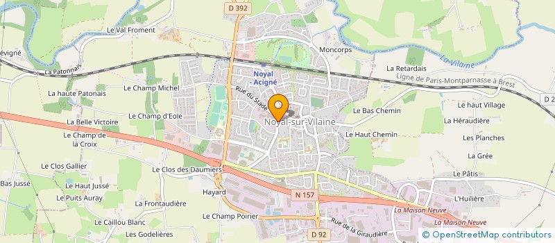 localisation de l'entreprise LA FROMAGEE JEAN YVES BORDIER  NOYAL-SUR-VILAINE