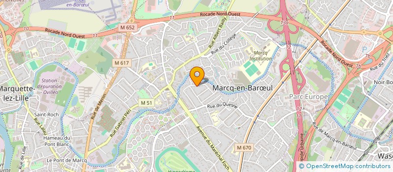 localisation de l'entreprise LA FROMAGERIE AU COEUR DE LILLE à MARCQ-EN-BARŒUL