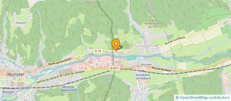 localisation de l'entreprise LA FROMAGERIE DE LA VALLEE DE MUNSTER à GUNSBACH