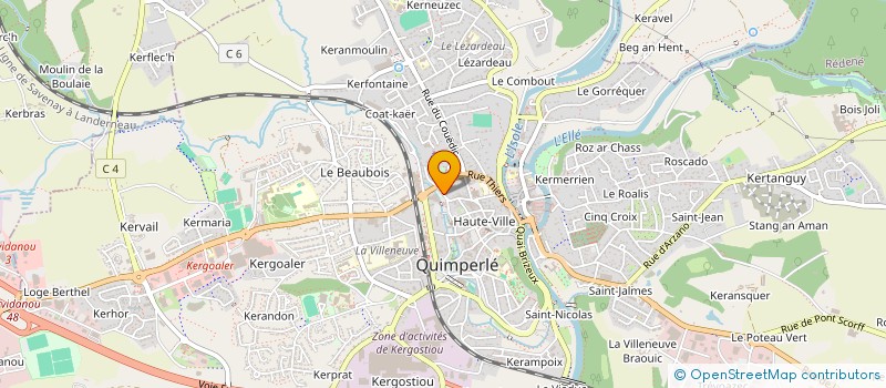 localisation de l'entreprise LA FROMAGERIE DE MARIE à QUIMPERLE