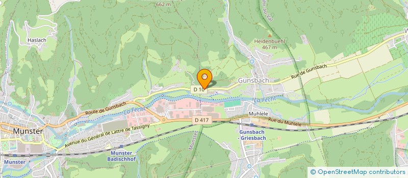 localisation de l'entreprise LA FROMAGERIE DU VAL  GUNSBACH