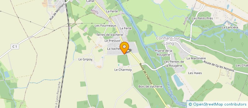 localisation de l'entreprise LA FROMAGERIE SANCERROISE à CONFLANS-SUR-LOING