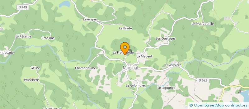 localisation de l'entreprise LA FROMENTALE à CHAMPS-SUR-TARENTAINE-MARCHAL