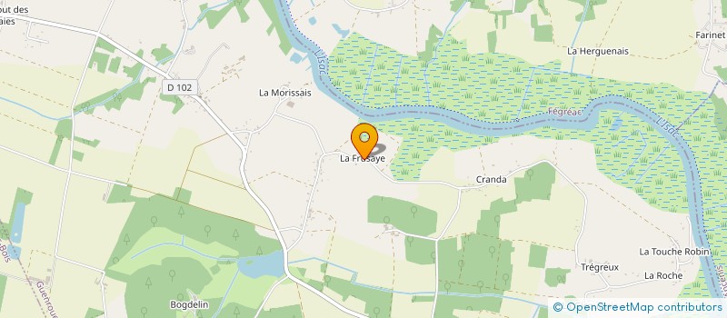 localisation de l'entreprise LA FRUITIERE  GUENROUET