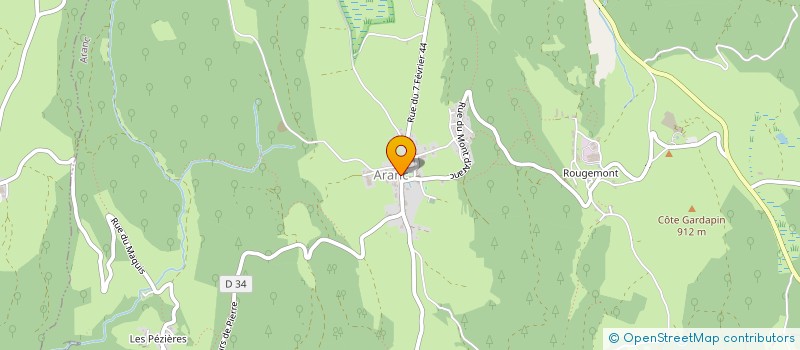 localisation de l'entreprise LA FRUITIERE AUX DELICES D'ARANC  ARANC