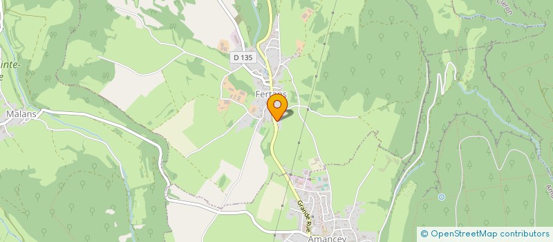localisation de l'entreprise LA FRUITIERE DES PLATEAUX D'AMANCEY à FERTANS