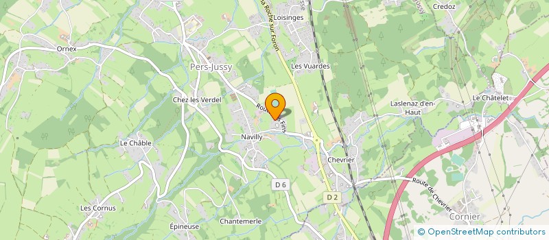 localisation de l'entreprise LA FRUTIERE DE PERS JUSSY à PERS-JUSSY