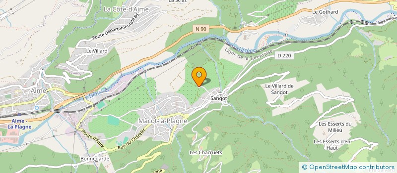 localisation de l'entreprise LA FUMIERE DES CHARPES  LA PLAGNE TARENTAISE