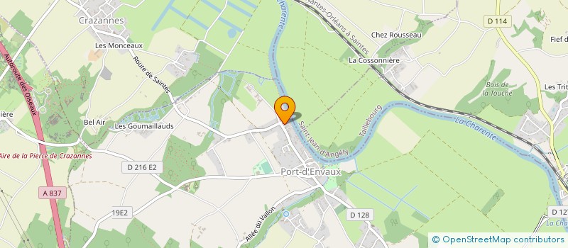 localisation de l'entreprise LA GABARE  PORT-D'ENVAUX