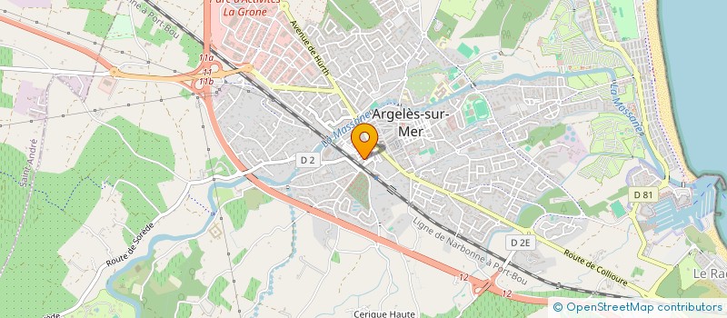 localisation de l'entreprise LA GABARRE  ARGELES-SUR-MER