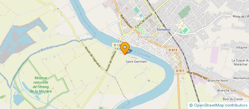 localisation de l'entreprise LA GABARRE  TONNEINS