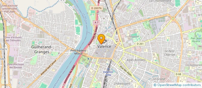 localisation de l'entreprise LA GABINIERE  VALENCE