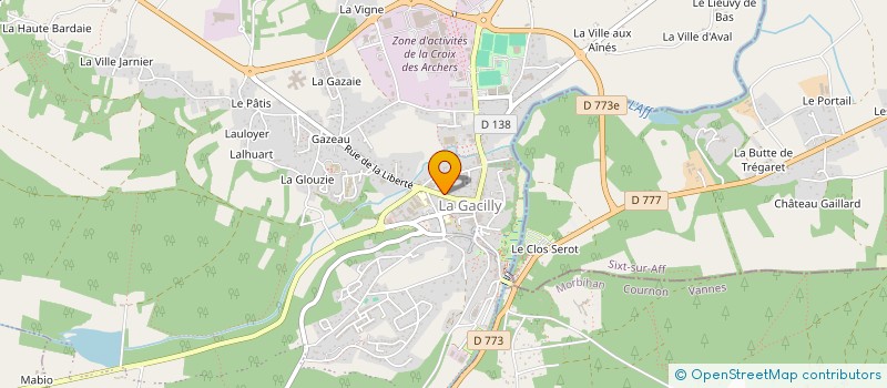 localisation de l'entreprise LA GACILIENNE CONTRE LES CANCERS à LA GACILLY