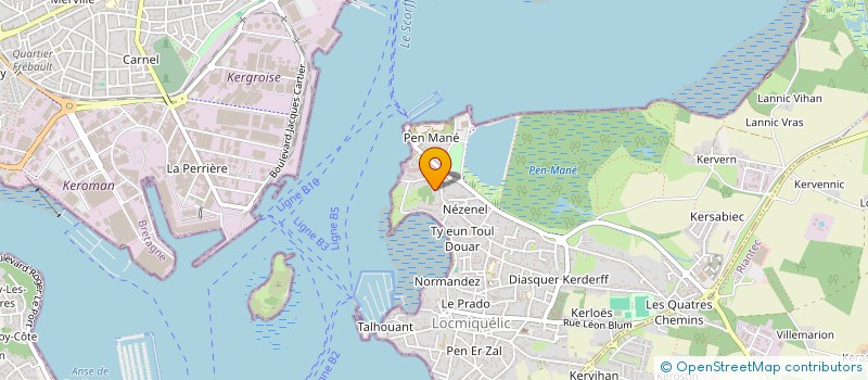 localisation de l'entreprise LA GAG  LOCMIQUELIC