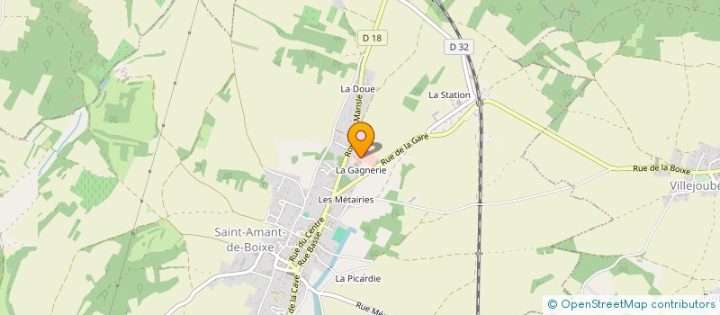 localisation de l'entreprise LA GAGNERIE  SAINT-AMANT-DE-BOIXE