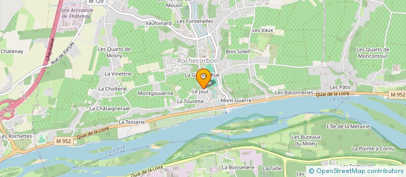 localisation de l'entreprise LA GAILLARDIERE à ROCHECORBON